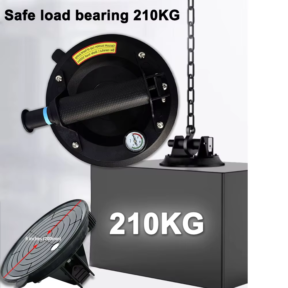 Ventouses en verre ventouse sous vide de 8 pouces pour soulever un grand verre capacité de levage de 200KG outils de ventouse industrielle robustes