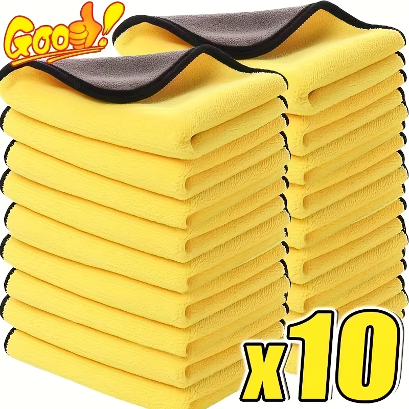 Serviette en microfibre pour lavage de voiture, 30x30cm, 3/5/10 pièces, chiffon de nettoyage et de séchage, pour soins, serviette de lavage de voiture, serviette de cuisine