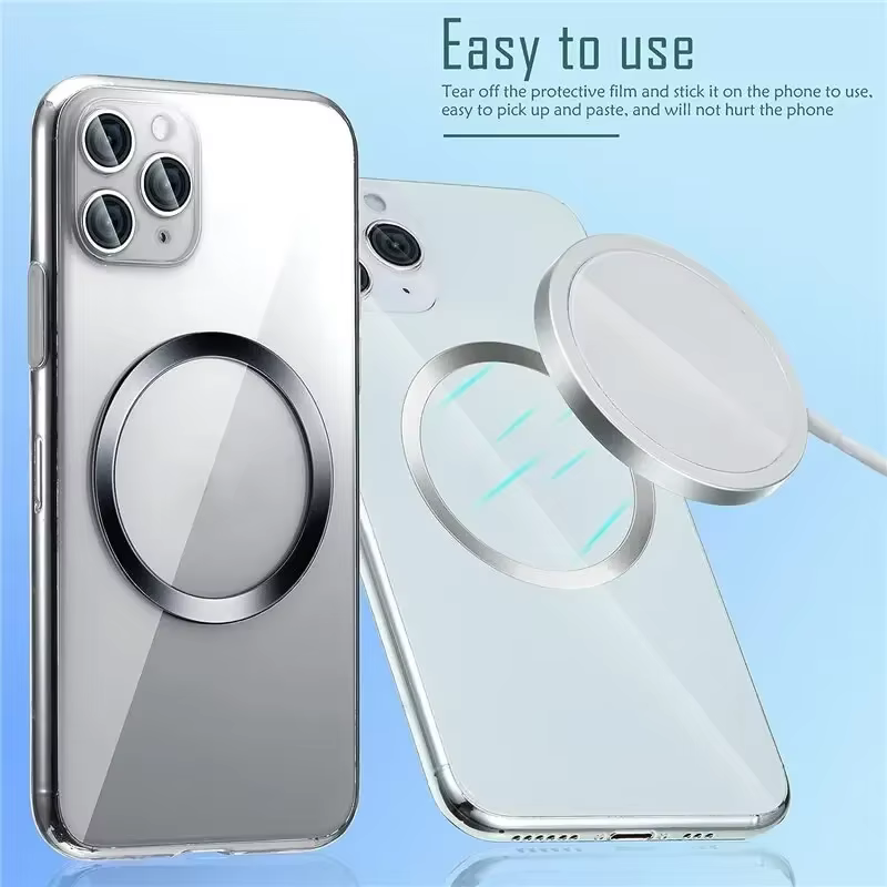 Anneau de plaque magnétique Magsafe, 10 pièces, autocollants universels, Support de chargeur sans fil, feuille de plaque métallique pour iPhone Samsung Xiaomi