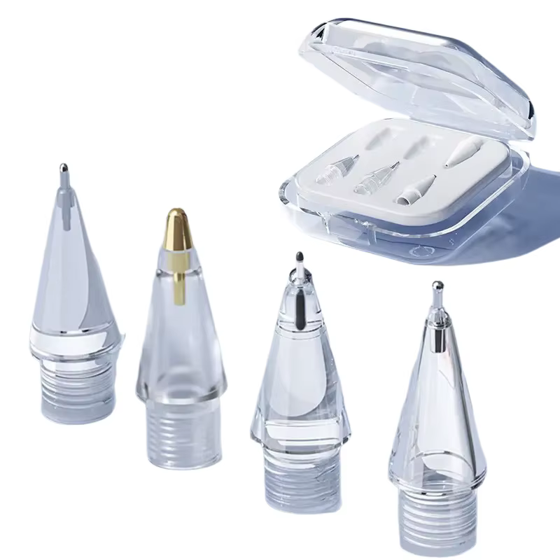 Embouts de crayon de remplacement 6/4 en 1 pour Apple Pencil Pro/2e génération/1ère génération/USB-C, embouts de stylo iPad améliorés avec étui de rangement