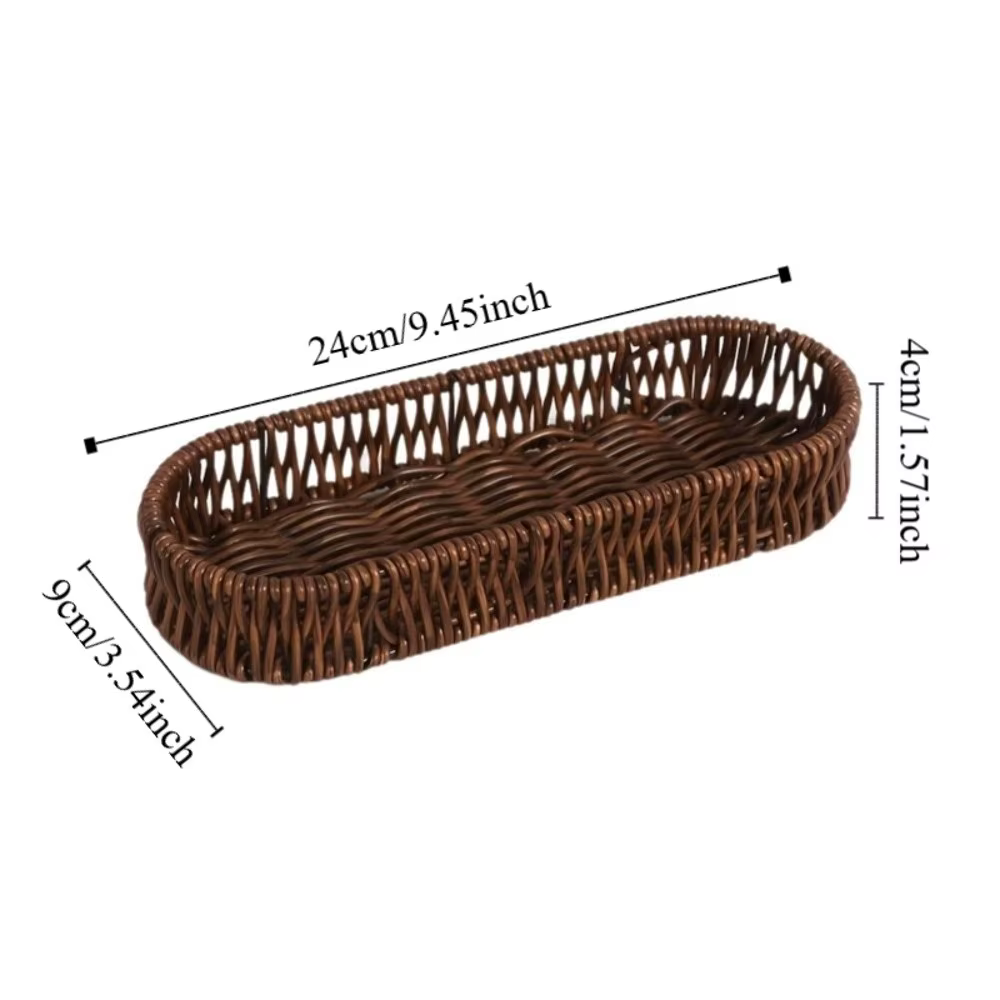 Panier de rangement ovale pour vaisselle