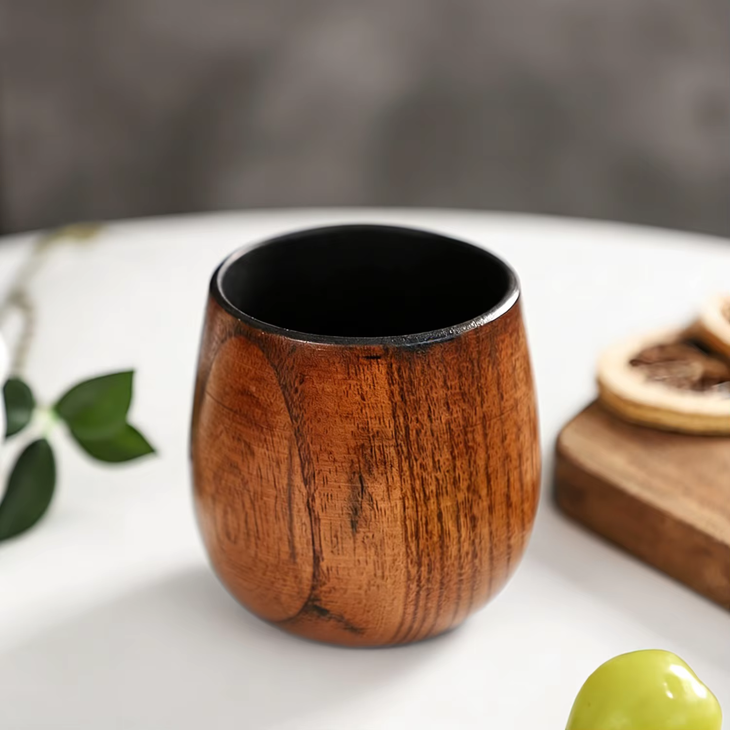 Verre à whisky en bois de chêne carbonisé de haute qualité