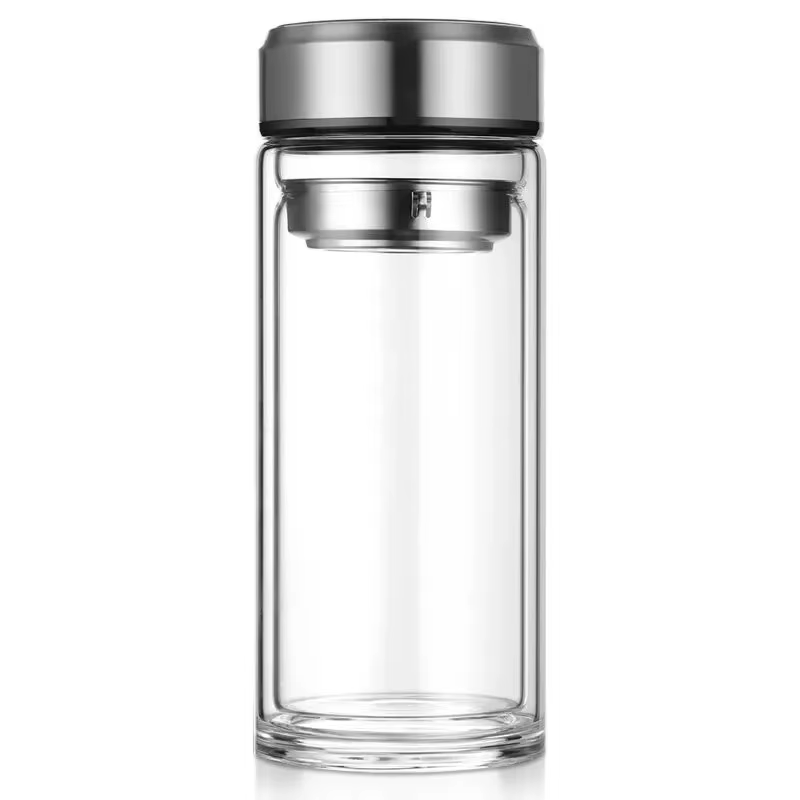 Tasse en verre à double couche pour homme