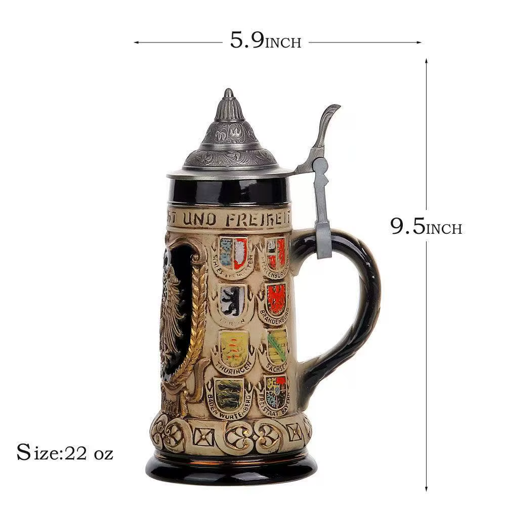 Tasse de bière allemande créative Stein 600ml grande capacité tasses