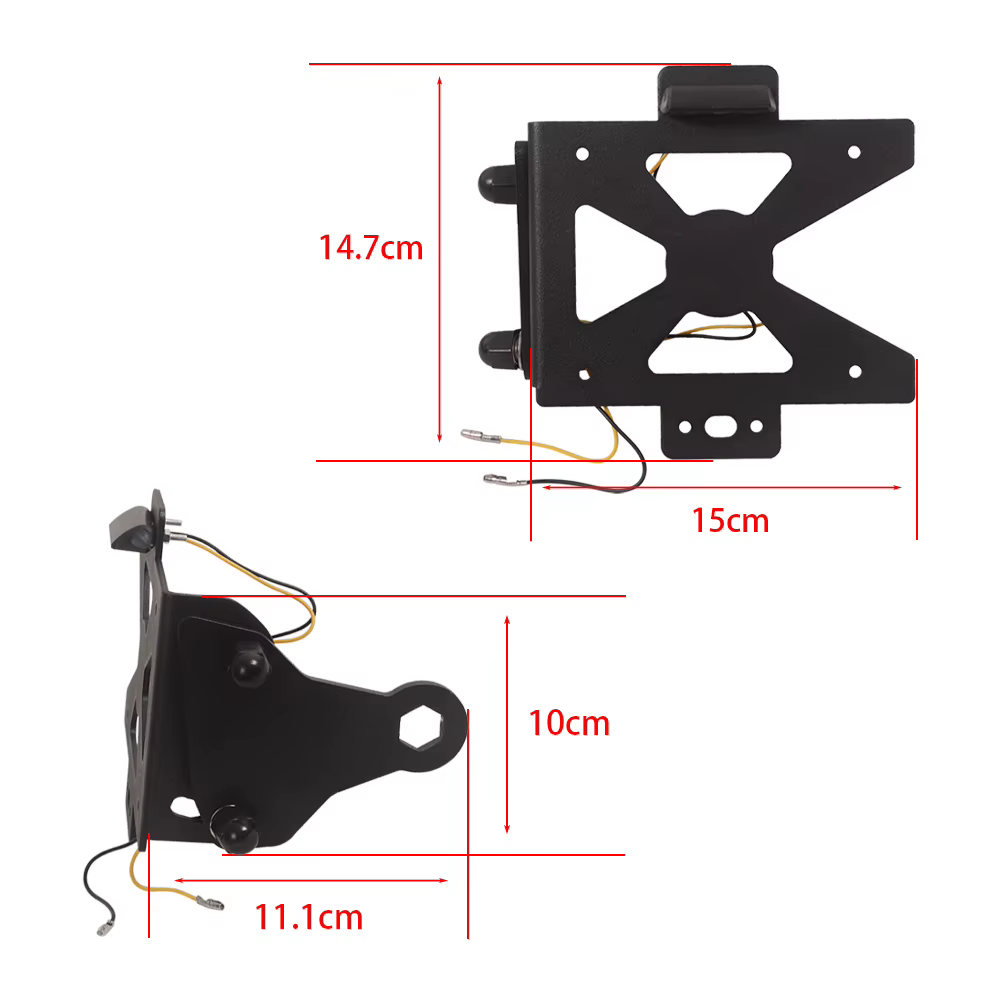 Cafe Racer pour BMW K100 K 100 nouveau support de plaque d'immatriculation de moto éliminateur latéral Kit de rangement de Page cadre de plaque d'immatriculation avec lumière