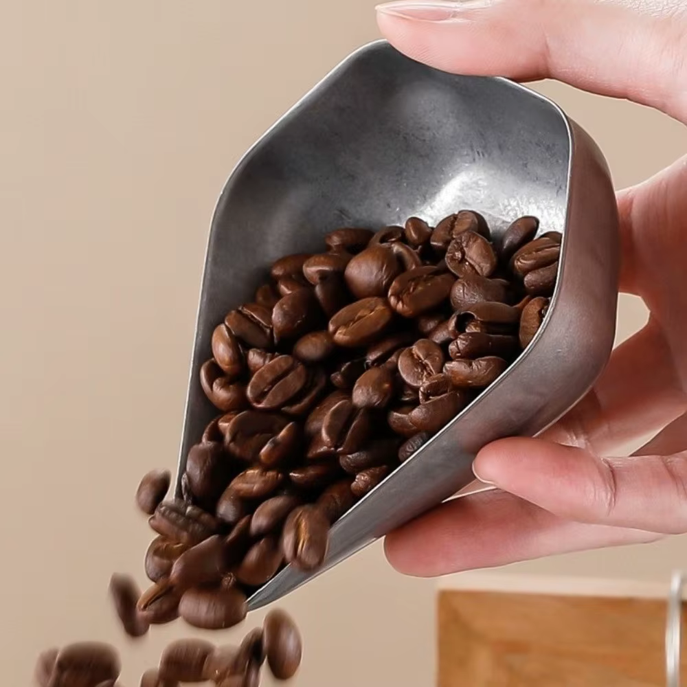 Tasse doseuse de grains de café en acier inoxydable