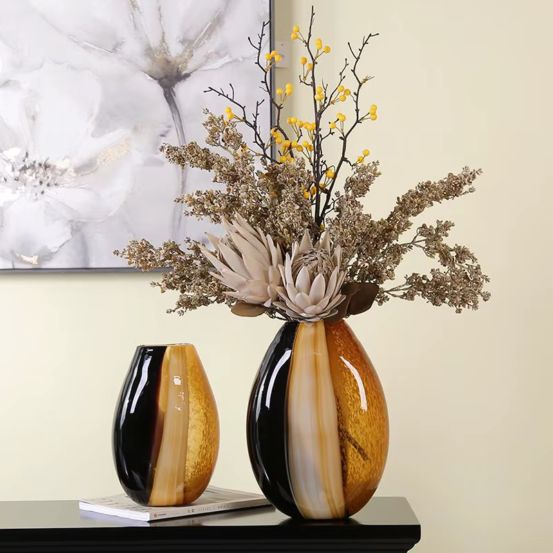 Vase en Verre Simple Moderne de Couleur Assortie