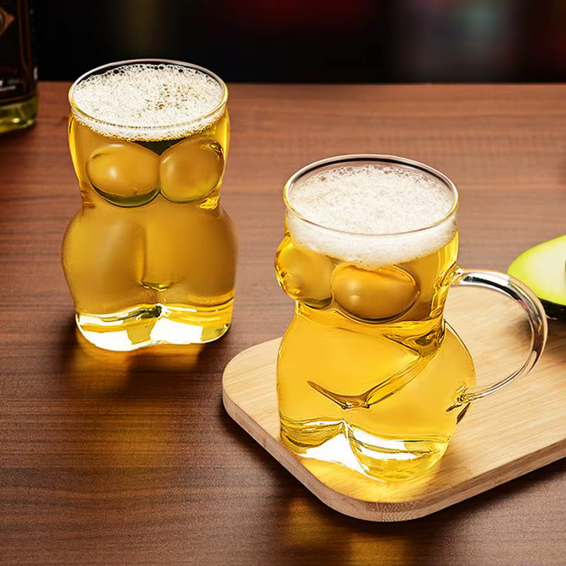Tasse à bière en verre créative pour femmes