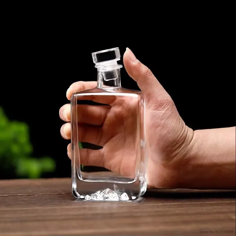 Carafe à whisky en verre transparent sans plomb