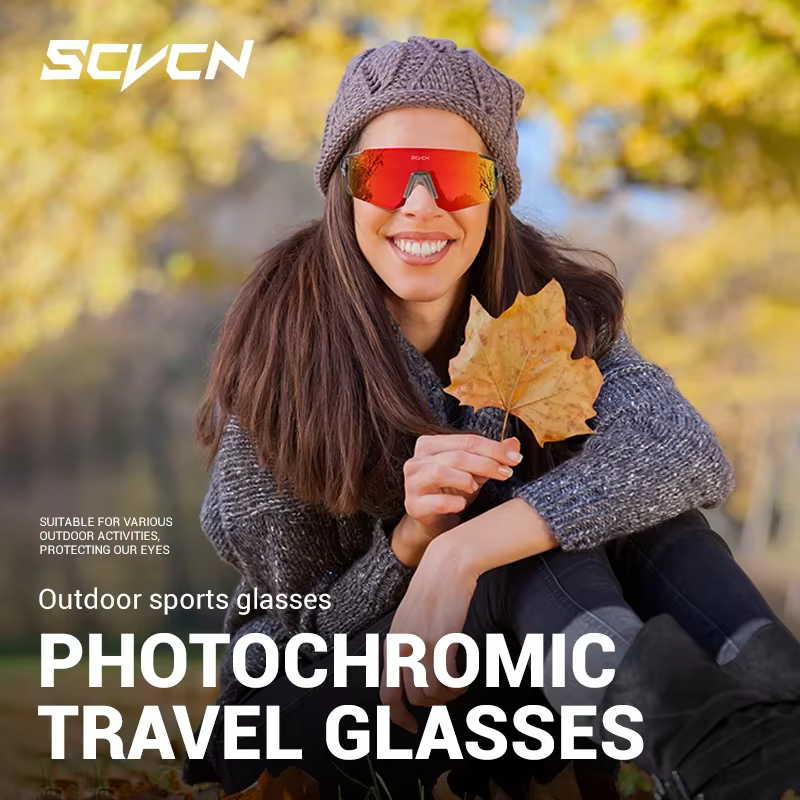 SCVCN lunettes de soleil photochromiques Sports de plein air vélo cyclisme lunettes homme vtt escalade lunettes femmes conduite vélo lunettes nouveau