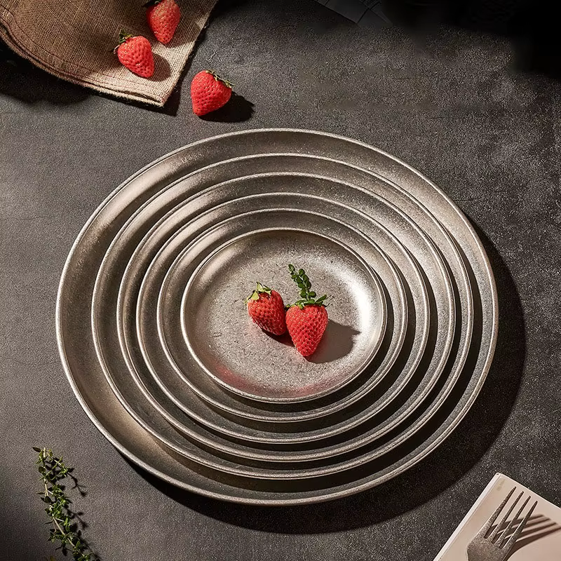 Assiettes en acier inoxydable 304
