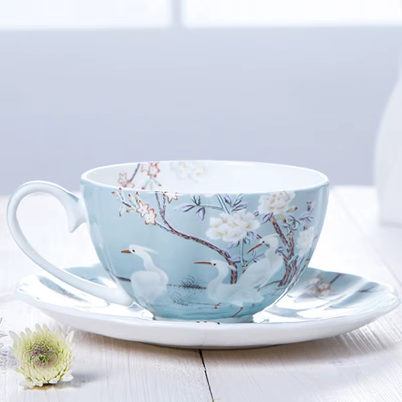 Tasse à café de style britannique et ensembles de thé de l'après-midi en porcelaine Sophia