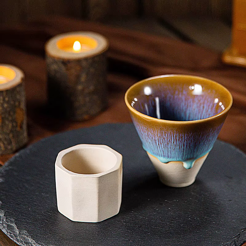 Tasse à café en poterie grossière rétro créative