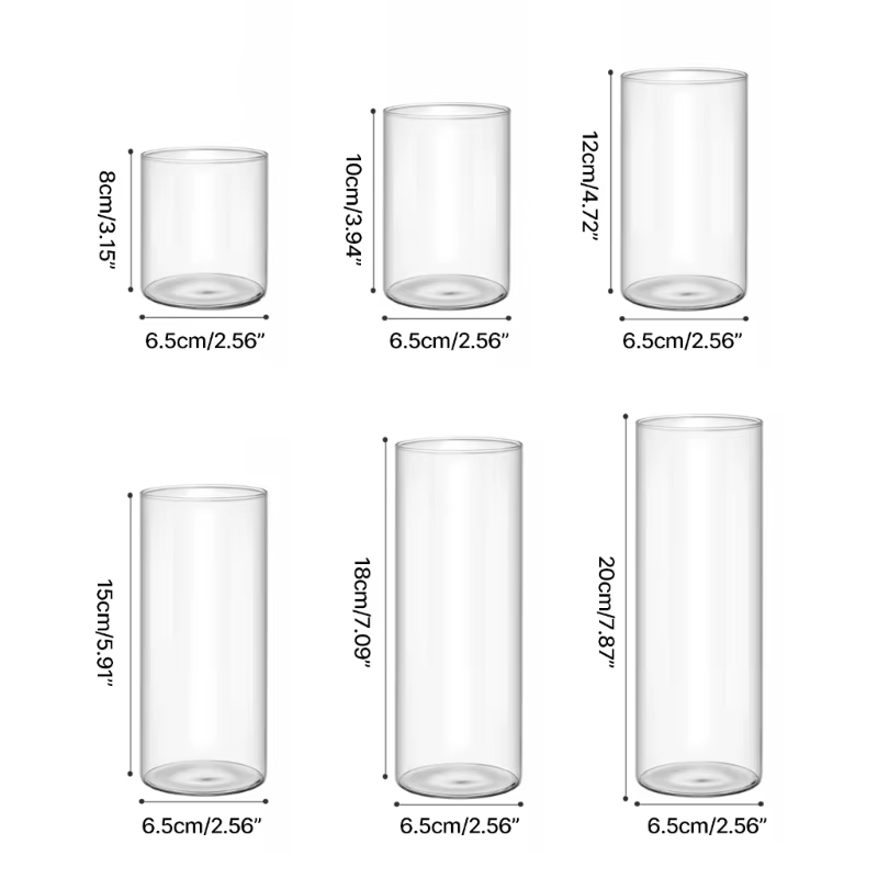 Vase en verre transparent