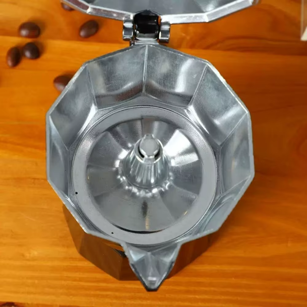 Cafetière Moka noire Vintage avec poignée