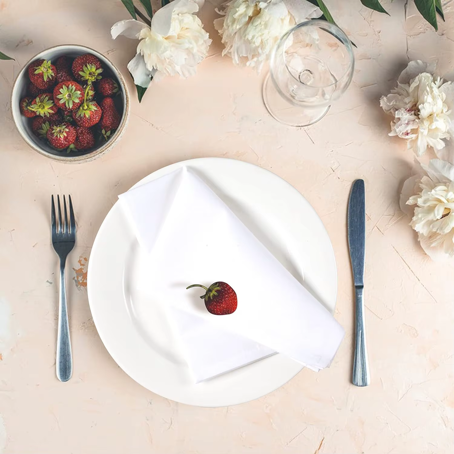 Lot de 12 serviettes de table 100 % coton pour 18 pouces