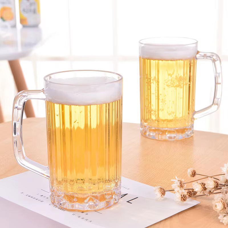 Tasse à Bière Transparente en Plastique