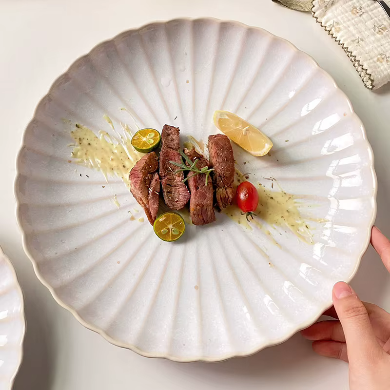 Assiettes de Style Premium, plats ménagers, pâtes en céramique, assiettes à Steak de Style européen