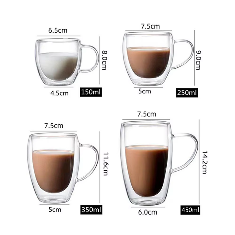 Verres à café doubles 80-450ML