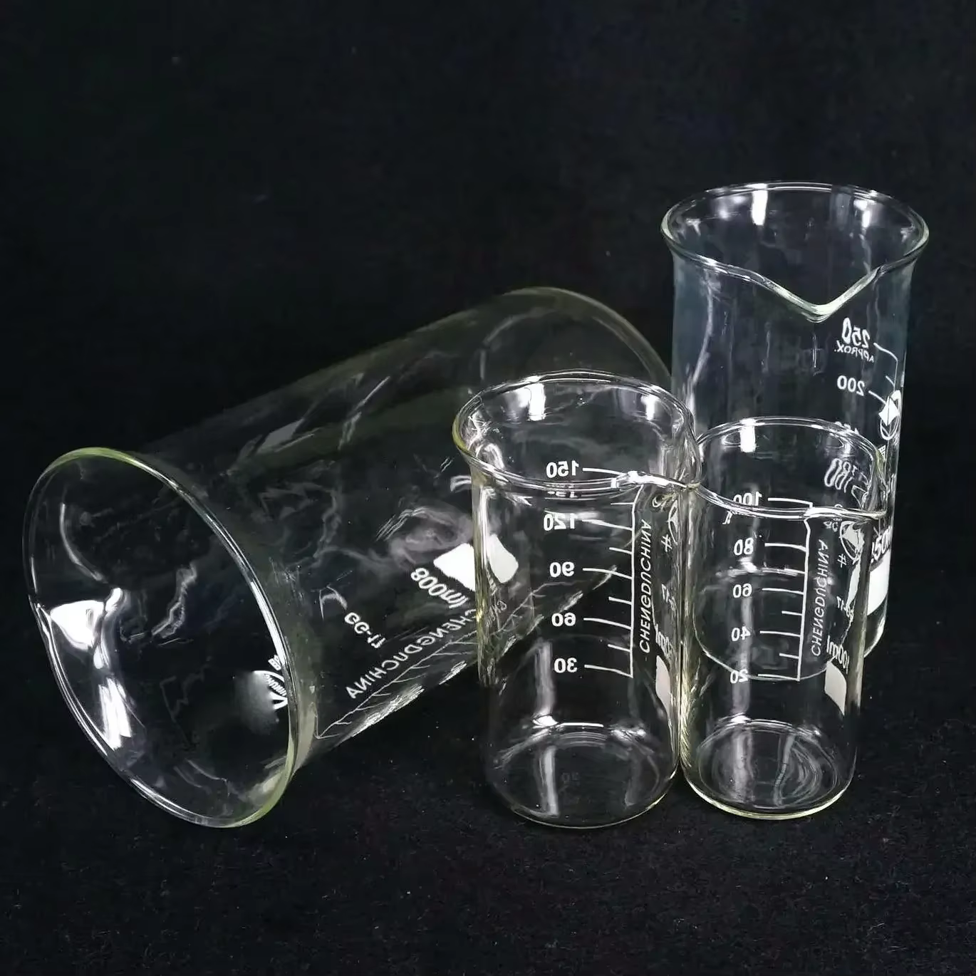 Bécher en verre Borosilicate de 50/100/150/250/400/500/600/800/1000ml