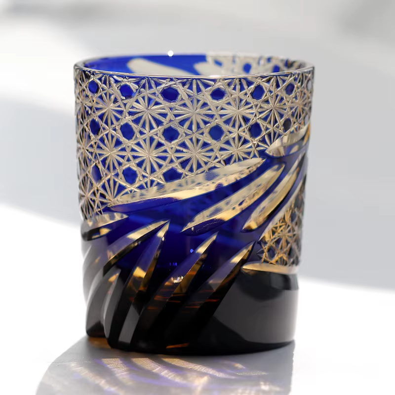 Edo Kiriko-Verre à whisky japonais à l'ancienne