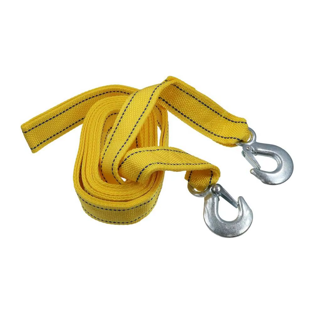 Câble de remorquage câble de remorquage de voiture robuste 3M 4M câble en acier d'urgence haute résistance sangle de remorquage avec crochets corde de remorque universelle route