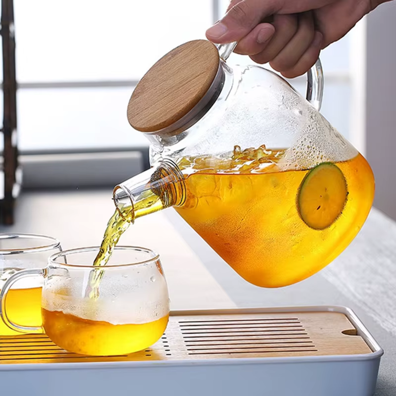 Théière en Verre Transparente Borosilicate