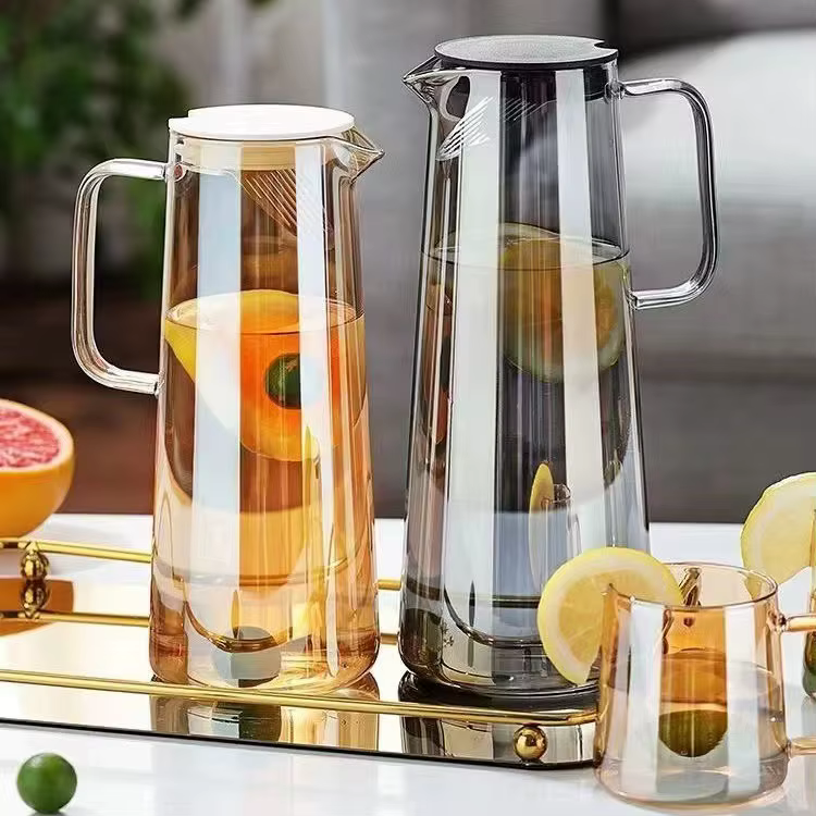 Pichet en verre de 1, 8 l avec couvercle