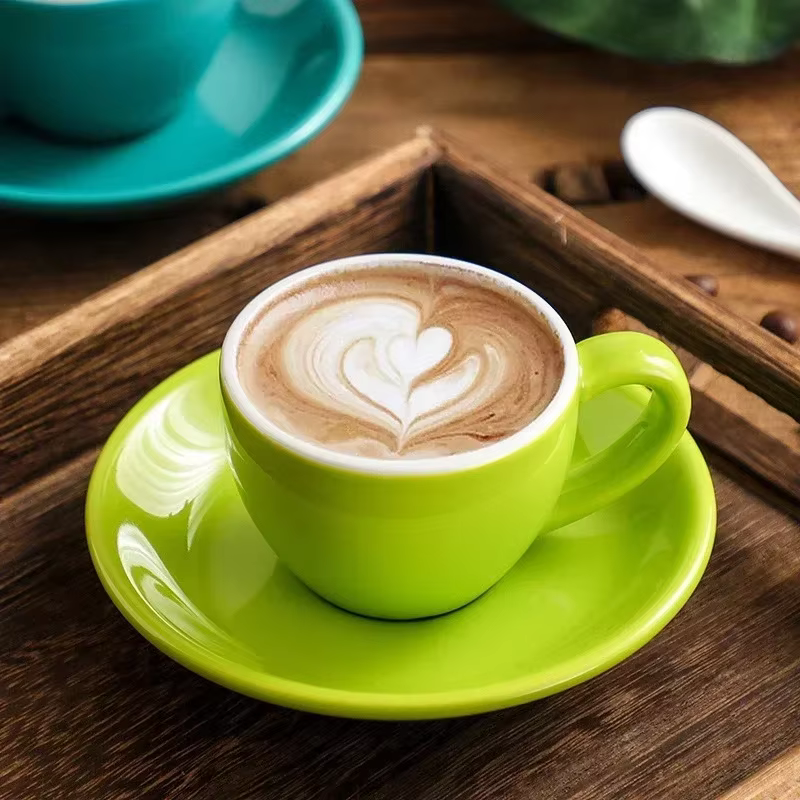Tasse à café en céramique colorée 75ml