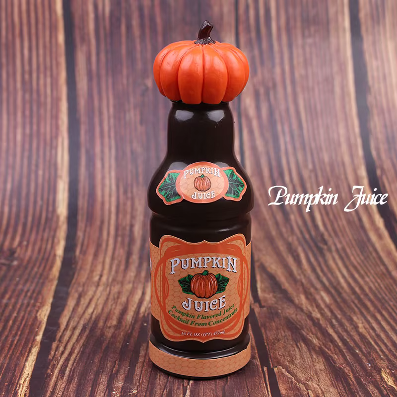 Ornements de table créatifs de bouteilles de jus de citrouille