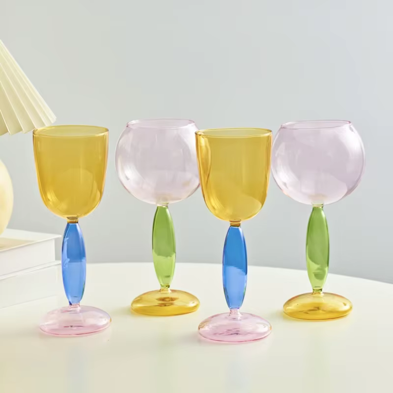 Verre à vin coloré, 1 pièce