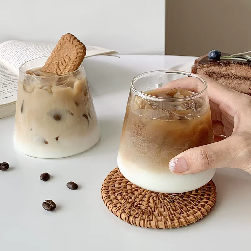 Tasse à bière en verre de montagne Fuji de style japonais