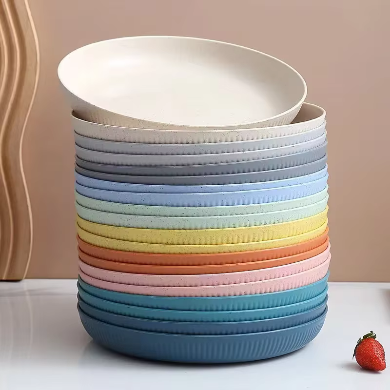 Assiettes nordiques en paille de blé