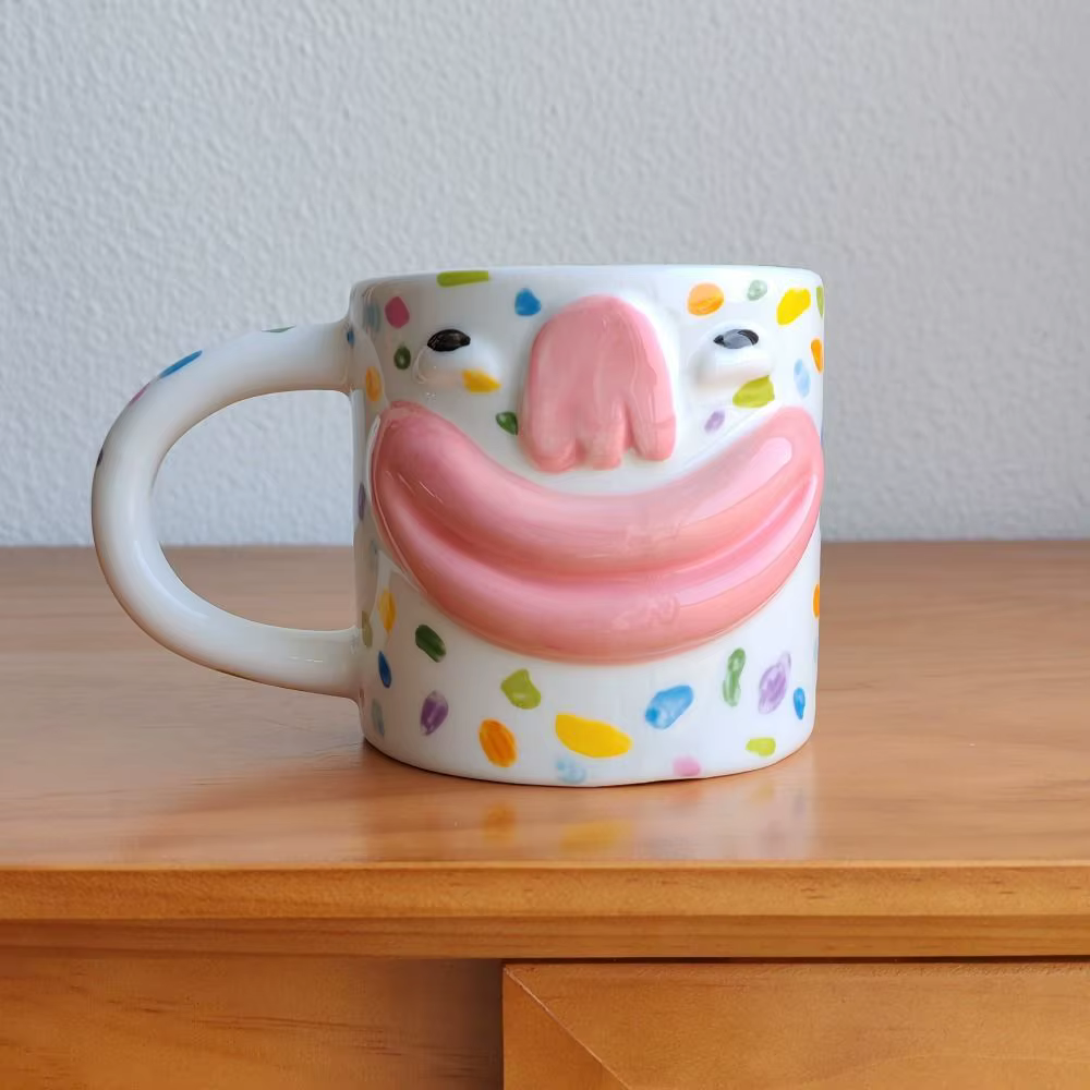 Mug à café en céramique double face sûr et amusant