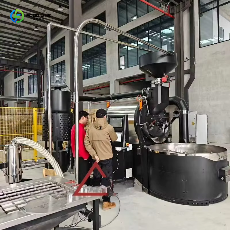 Ligne de production de café industrielle personnalisée, gamme complète de machines à torréfier le café de 60 kg à 360 kg