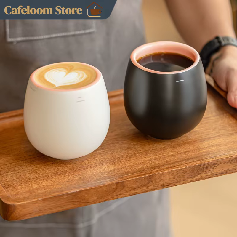 Timemore × Ni Wares Tasse de dégustation en céramique à double rebord pour espresso