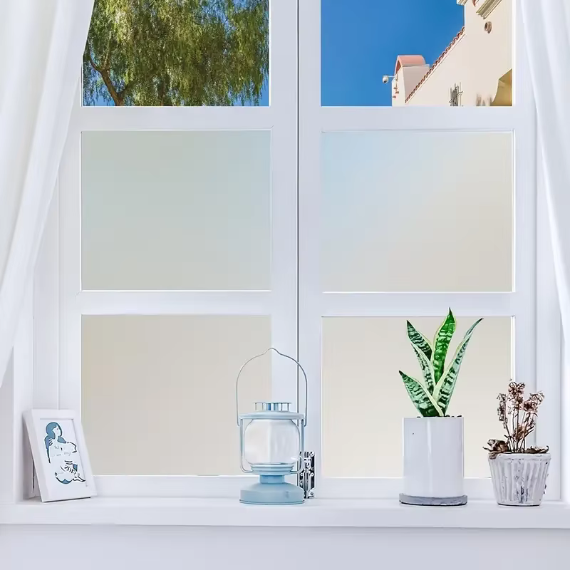 Autocollant mural en verre givré, papier peint translucide, film auto-adhésif pour salle de bain, toilettes, fenêtre, porte, décoration intérieure domestique