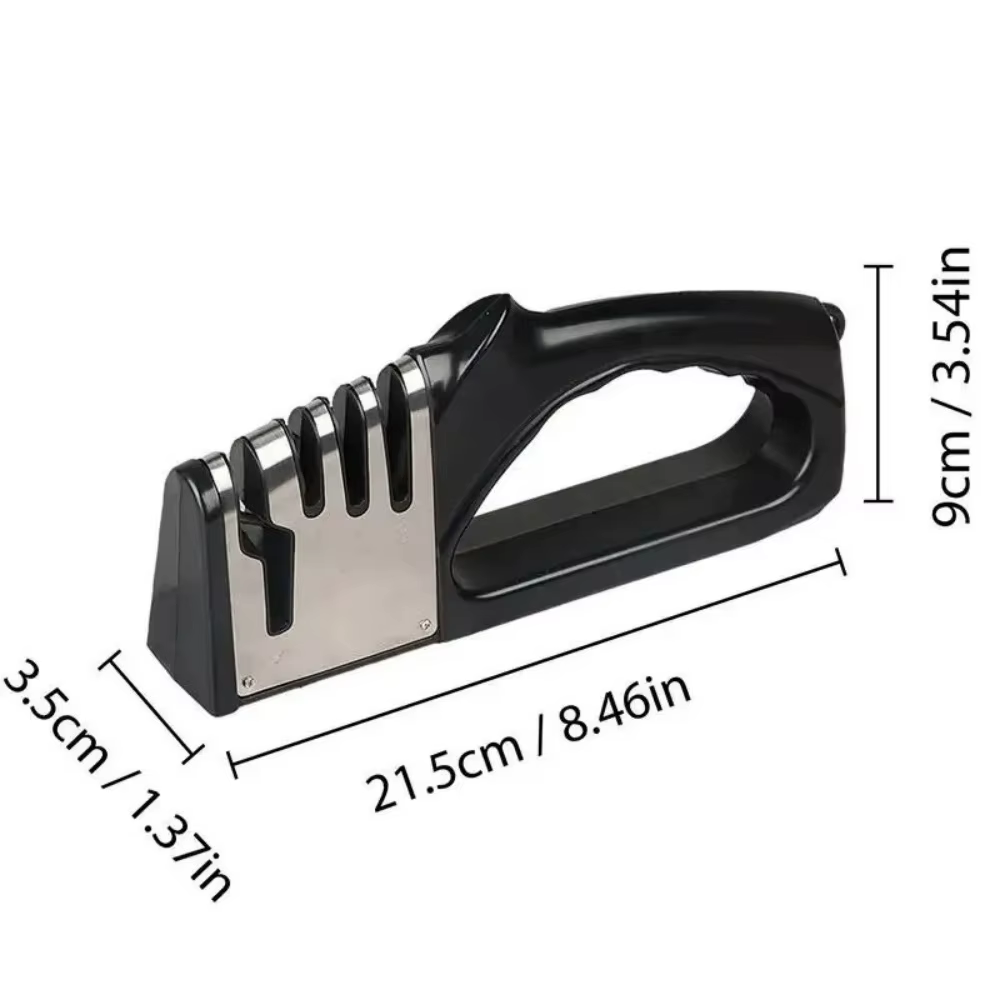 Aiguiseur de couteaux de cuisine à 4 segments, multifonctionnel, portable, base antidérapante, accessoires de cuisine pour la maison