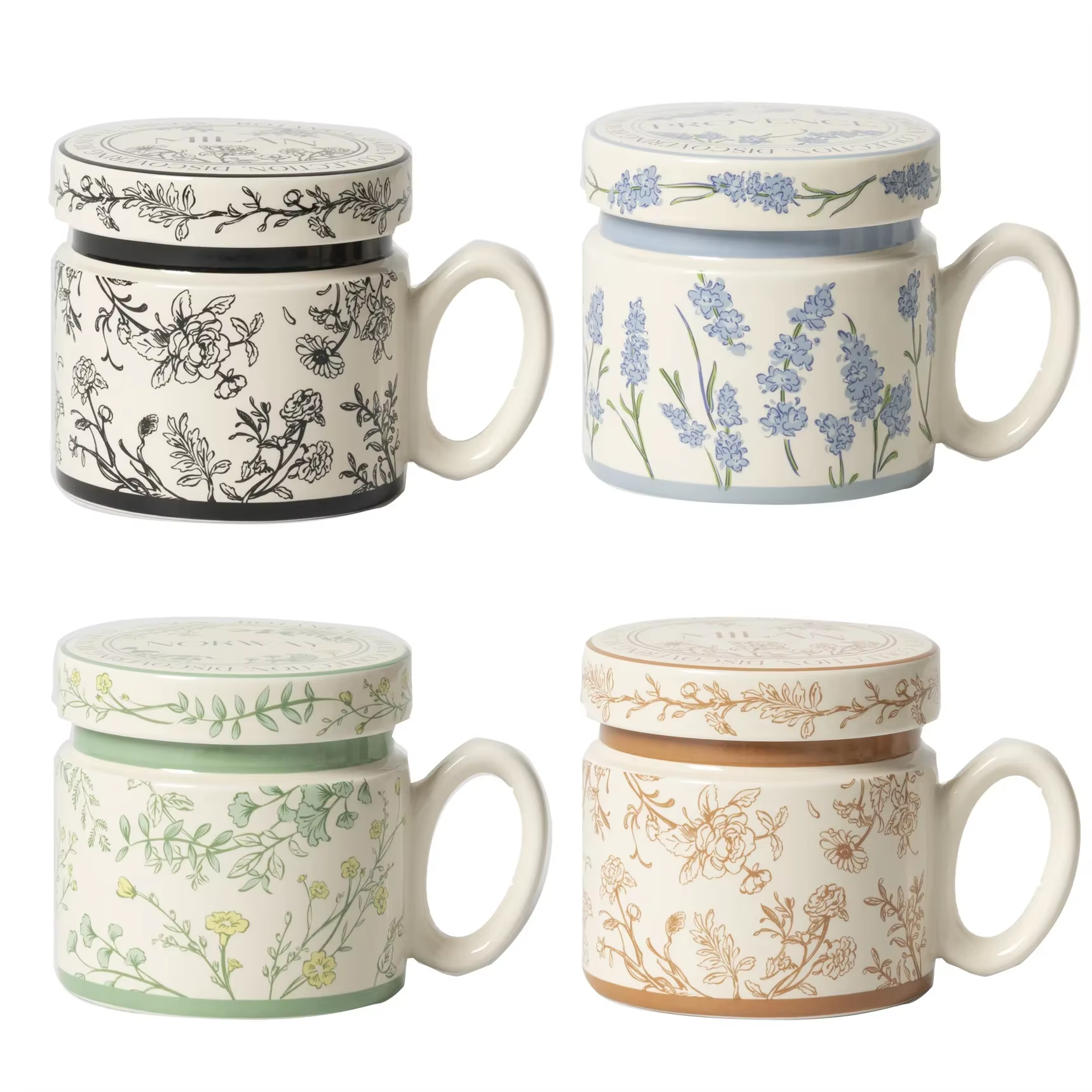 Tasse à café en céramique avec couvercle