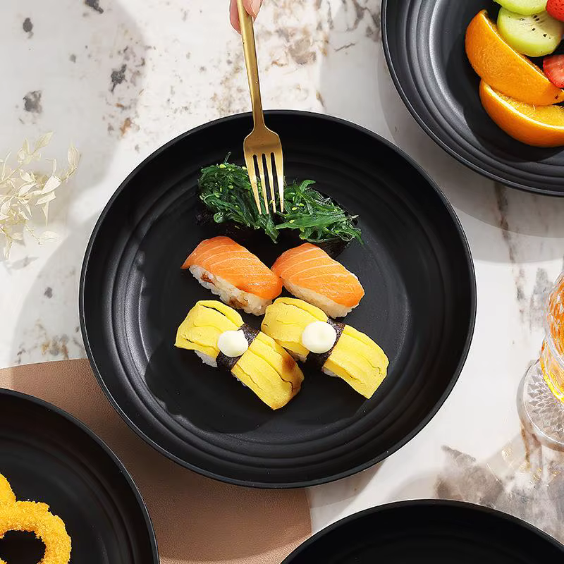 Assiettes rondes en plastique PP