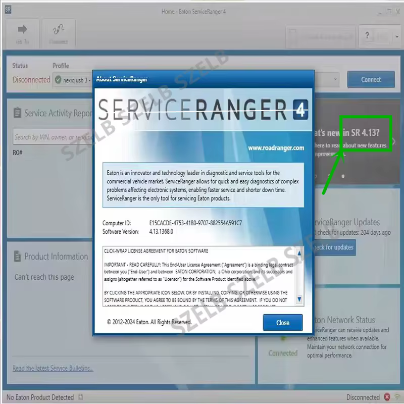 Nouveauté 2026 : Eaton Service Ranger 4.13/Eaton Service Ranger 4.2 + Keygen – Codes d'erreur inactifs, routines de service, configuration