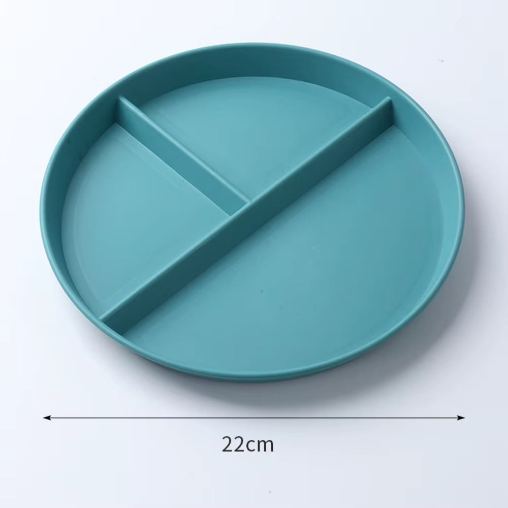 Assiette divisée à trois compartiments
