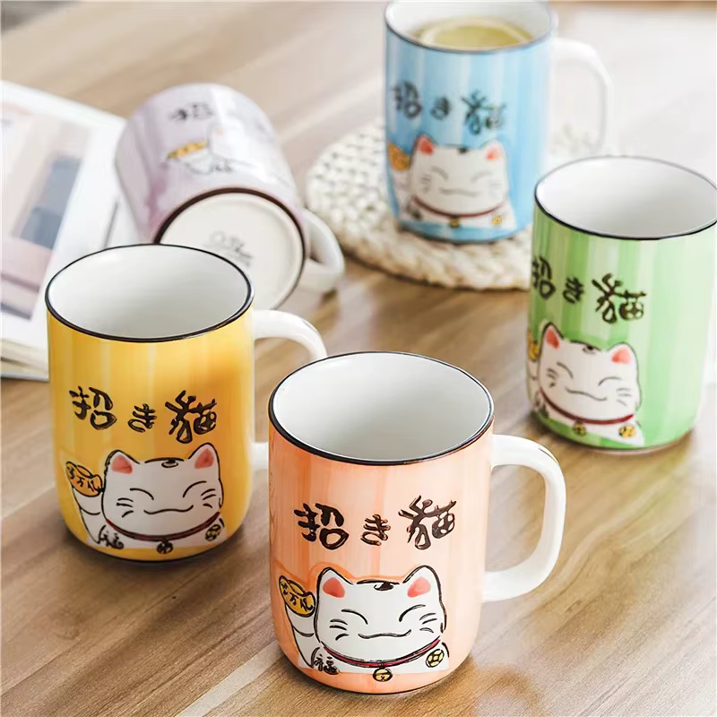 Tasse à eau en céramique de dessin animé japonais
