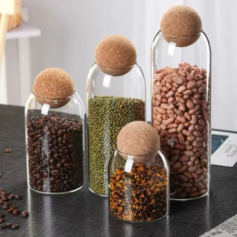 Pot de rangement en verre