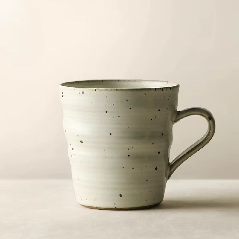 Tasse à café en grès artisanal Vintage faite à la main