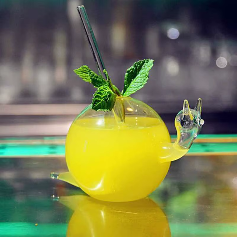 Verre à Cocktail créatif en forme d'escargot