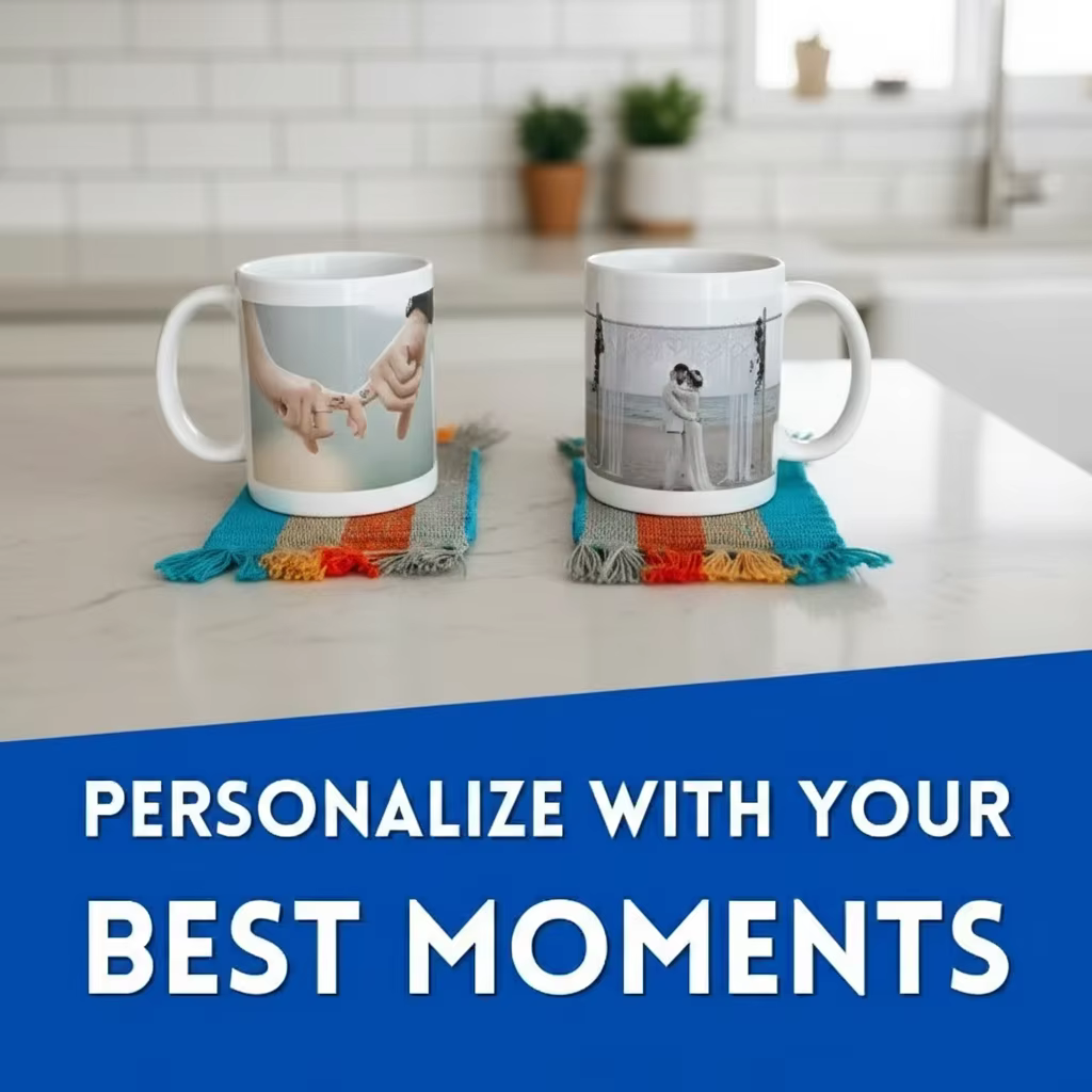 Mug personnalisé avec photos et texte - Mug souvenir unique - Cadeau idéal pour un anniversaire