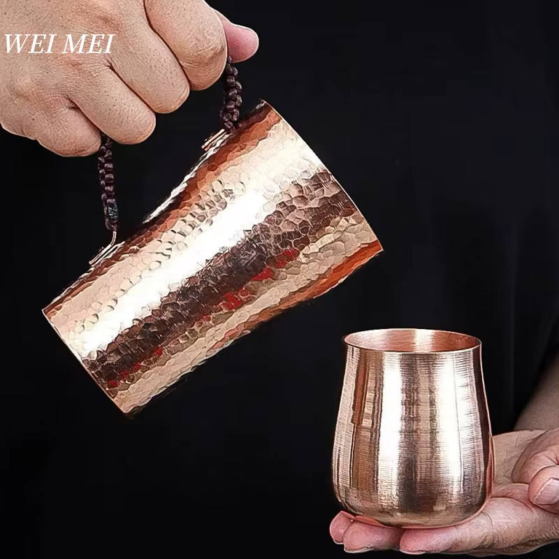 Tasse à café en cuivre pur fabriquée à la main