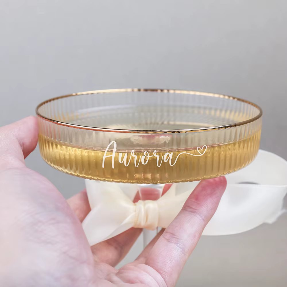 Verres à Champagne côtelés personnalisés