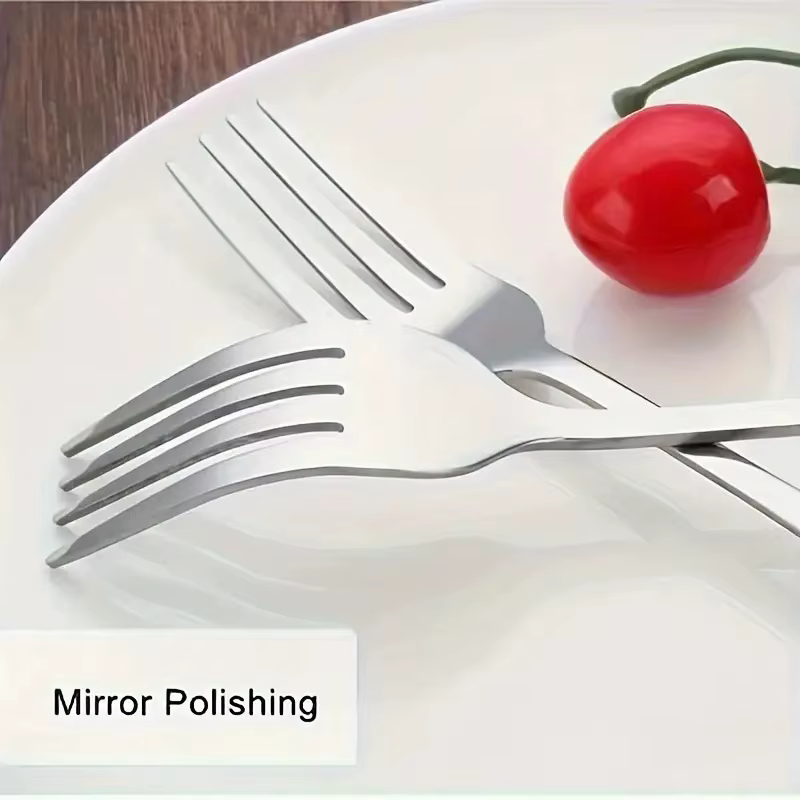 Finition miroir fourchette en acier inoxydable 12 pièces